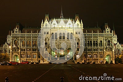 Budapest parliament by night,