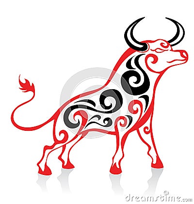 Royalty Free Stock Images: Bull Tattoo