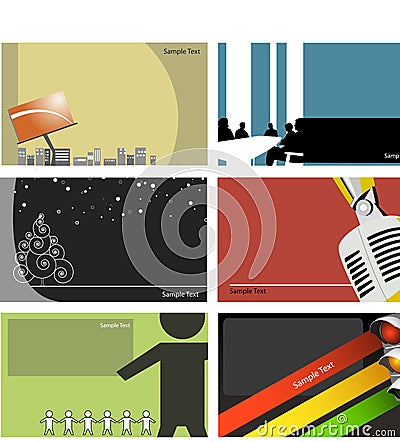 Vector Business Cards Free on Business Card Design Set