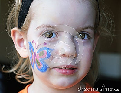 Face Painting on Stock Images  Butterfly Face Painting  Image  8293724