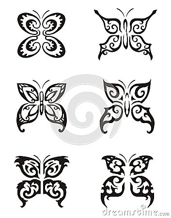 Butterfly Tattoo Series Vector 