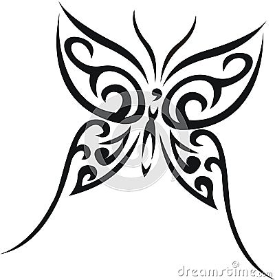 Stock Photos: Butterfly tribal tattoo