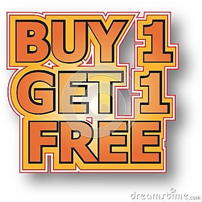  on Buy 1 Get 1 Free Stock Image   Image  15826581
