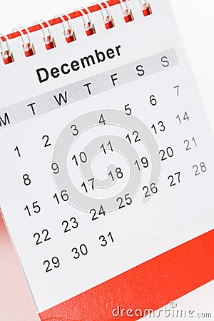 Stock Images: Calendar December. Image: 9193244