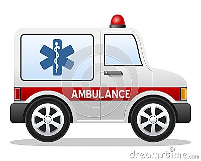 Pictures Cars on Cartoon Ambulance Car  Isolated On White Background  Eps File