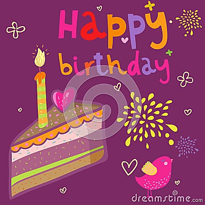 Robot Birthday Party on Cartoon Birthday Cake Royalty Free Stock Photography   Image  9497517