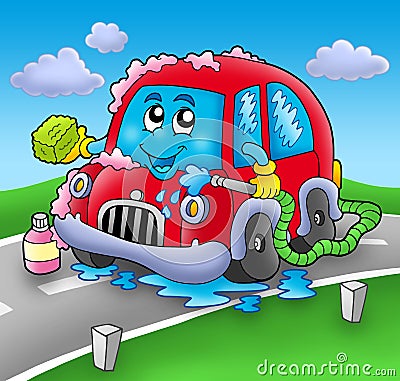 cartoon car wash pictures. CARTOON CAR WASH ON ROAD