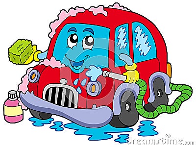 Stock Photography: Cartoon car wash