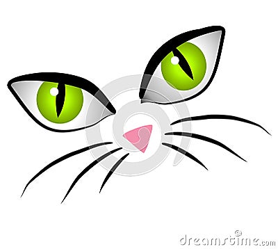 Free Stock Images on Royalty Free Stock Images  Cartoon Cat Face Eyes Clip Art  Image
