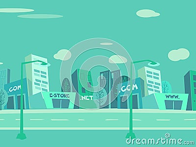 City Background on Stock Image  Cartoon City Background  Image  9538171