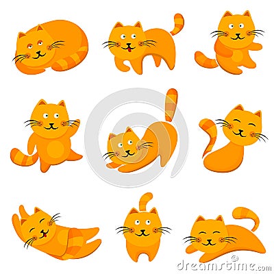 Cute Cartoon Cats on Cartoon Cute Cats Stock Images   Image  16503544