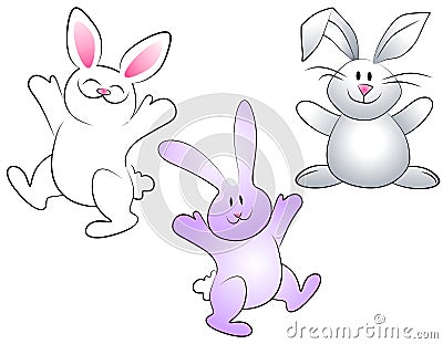 Cartoon Images Of Rabbits. CARTOON EASTER BUNNIES (click
