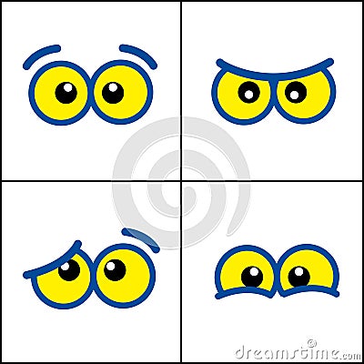 Stock Photo: Cartoon eyes