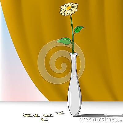 flowers cartoon background. CARTOON FLOWER IN VASE WITH