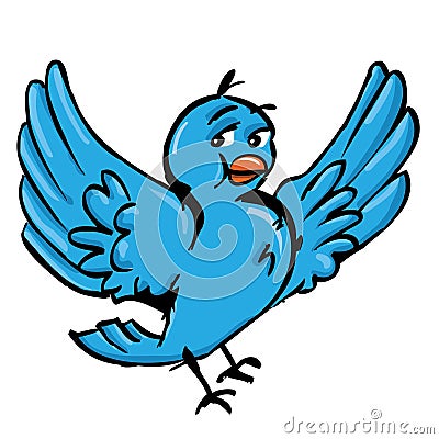 Cartoon Birds on Royalty Free Stock Photo  Cartoon Of Blue Bird  Image  19010515
