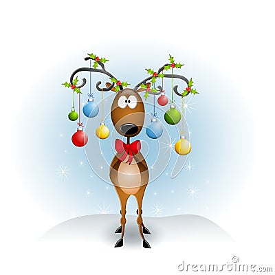 Free Stock Images on Royalty Free Stock Images  Cartoon Reindeer Ornaments  Image  5982519