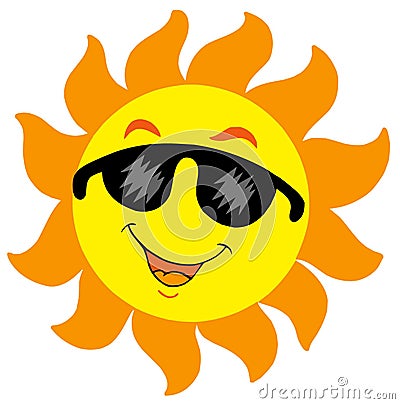 clipart sunglasses. clip art sun with sunglasses.