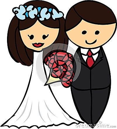 Free Wallpaper Downloads on Royalty Free Stock Photo  Cartoon Wedding Couple   Cartoon Wedding