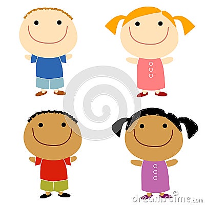 CARTOONISH CHILDREN SMILING (click image to zoom)