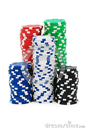 Home > Royalty Free Stock Images: Casino chips isolated