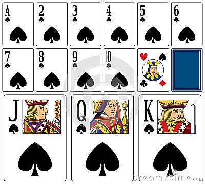 Home > Royalty Free Stock Photography: Casino Playing Cards - Spades