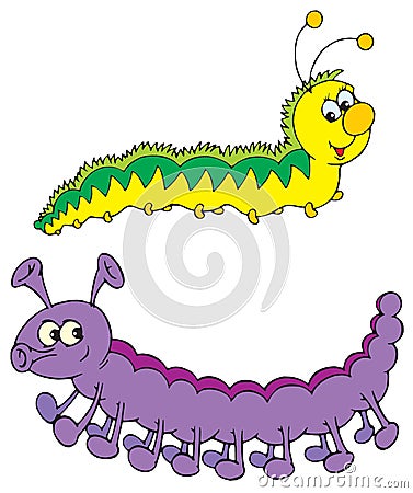 cartoon caterpillar clipart. CATERPILLARS (VECTOR CLIP-ART)