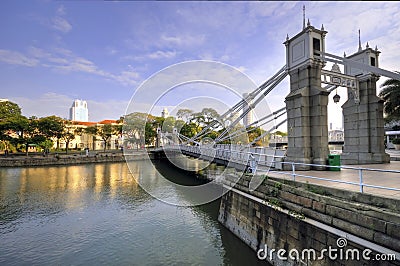 Picture Singapore River on Editorial Image  Cavenagh Bridge  Singapore River  Image  17918030