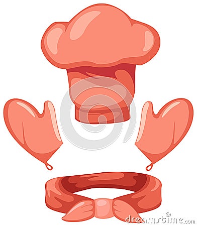 Chef Kitchen Design on Chef Hat  Red Scarf And Gloves Stock Images   Image  15003784