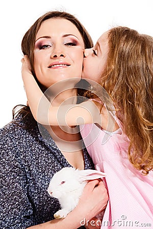 Child Kissing Mom