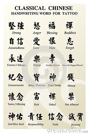 CHINESE TATTOO WORD (click