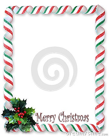 Free Vector  on Candy Ribbon And Holly Frame Royalty Free Stock Photo   Image  5325225