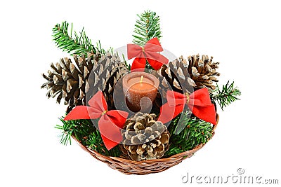 Stock Photo: Christmas candle. Image: 21419330