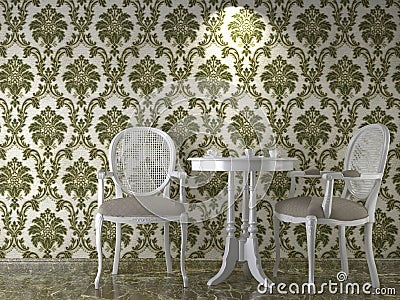 Interior Wallpaper on Home   Royalty Free Stock Photo  Classical Wallpaper Interior
