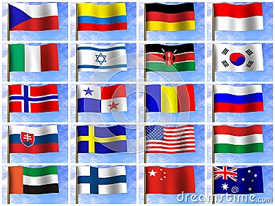 флаги разных стран