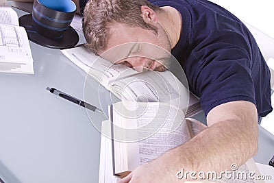 College Desk on Photography  College Student Sleeping On His Desk  Image  12979622