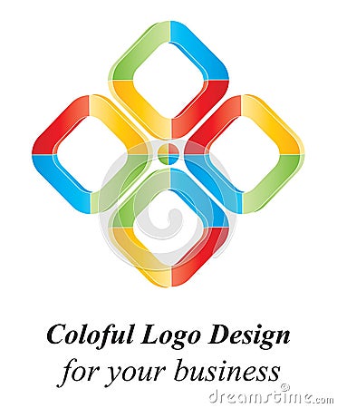 Logo Design on Vector Illustration  Color 3d Logo Design  Image  19581855