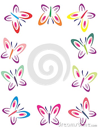 Pics Of Butterflies To Color. Color butterflies frame