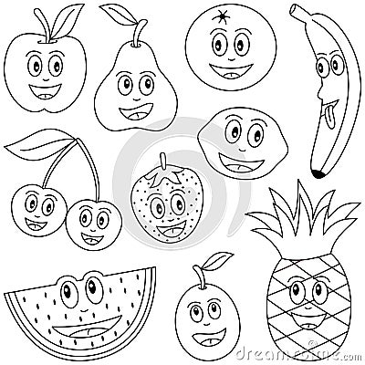 Free Vector Fruits on Coloring Fruit For Kids Royalty Free Stock Photo   Image  9150885