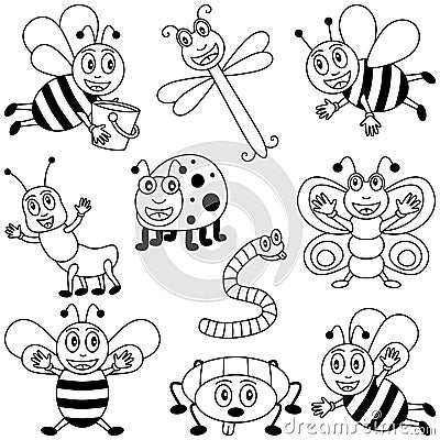 COLORING INSECTS FOR KIDS (click image to zoom)