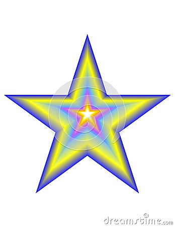 Star on Coloured Star Stock Images   Image  11643984