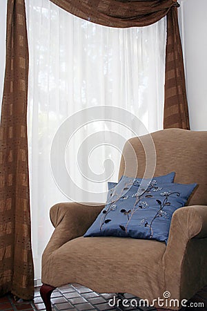 Comfortable Chairs on Comfortable Chair By Window Stock Photo   Image  6075760