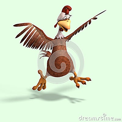 Copyright Free Pictures on Royalty Free Stock Photos  Crazy Cartoon Chicken  Image  6837488