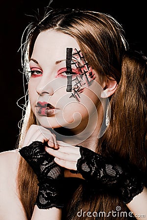 Makeup Lights on Creative Gothic Make Up Royalty Free Stock Photo   Image  5612635