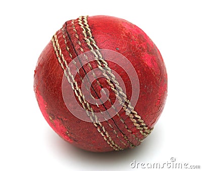 cricket ball icon. Old red cricket ball