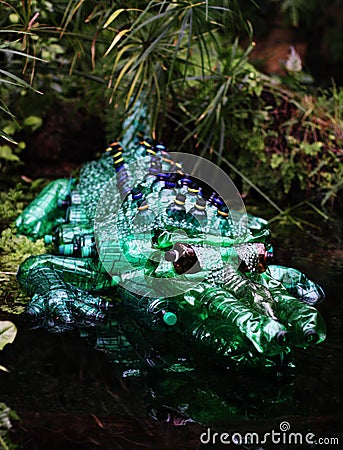 Crocodile Plastic Sculpture Pet Art