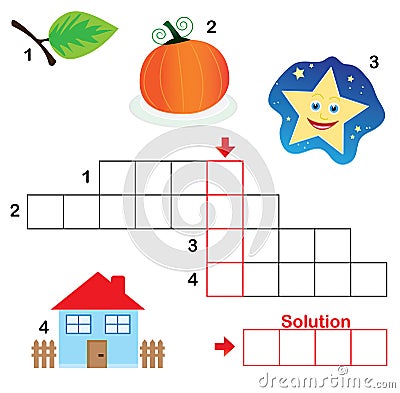 Kids Crossword Puzzles on Stock Photography  Crossword Puzzle For Children  Part 3  Image