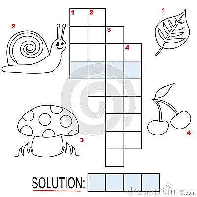 Crossword Puzzles  Kids on Stock Photography  Crossword Puzzle For Kids  Part 1  Image  17250952