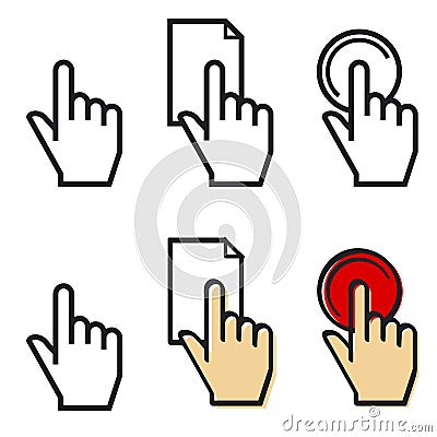 Hand Vector Free on Cursor Hand Finger Stock Image   Image  7741181