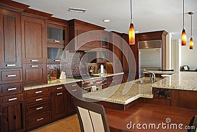 Custom Kitchens Design on Royalty Free Stock Photography  Custom Built Kitchen  Image  4346147