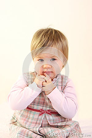 Girl Dress on Cute Baby Girl Wearing Pink Dress Stock Photography   Image  13939332